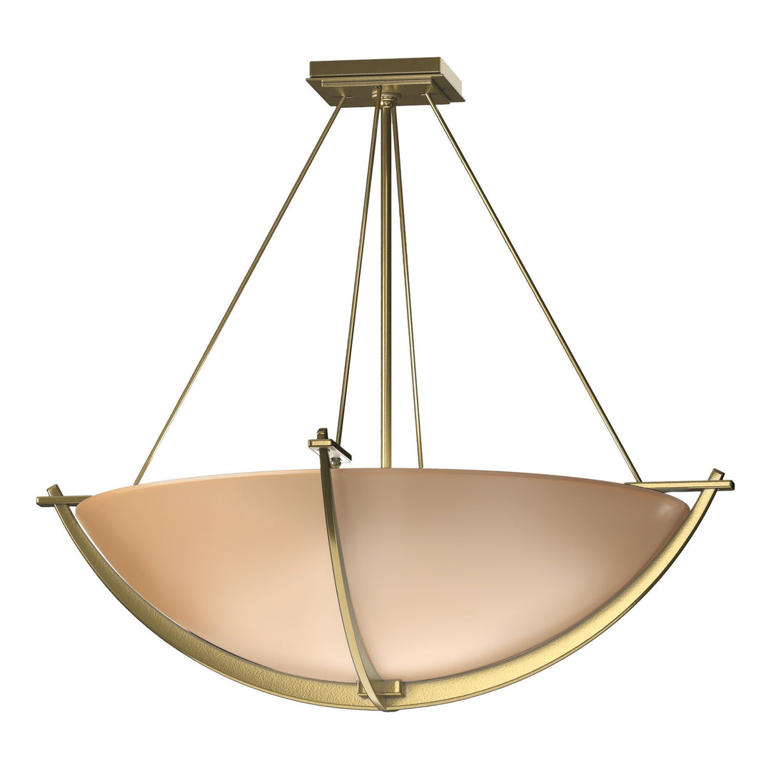 Hubbardton Forge Canada - 124560-SKT-86-SS0054 - Three Light Semi Flush Mount - Compass - Modern Brass