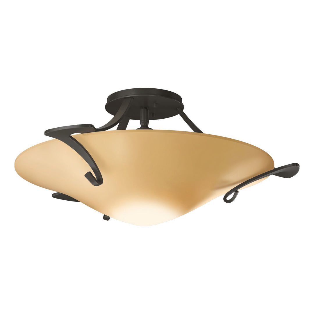 Hubbardton Forge Canada - 124710-SKT-07-SS0243 - One Light Semi-Flush Mount - Antasia - Dark Smoke