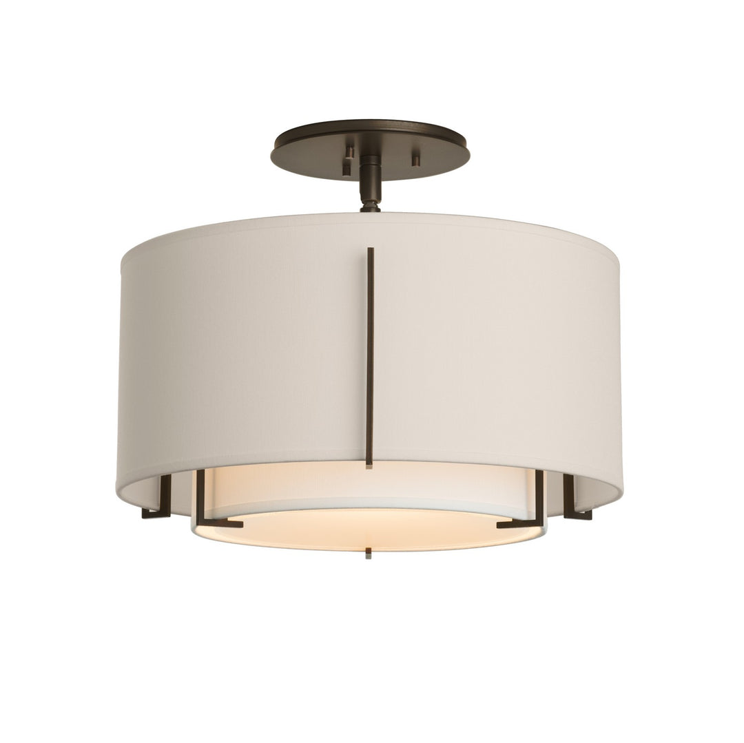 Hubbardton Forge Canada - 126501-SKT-14-SF1099-SE1590 - One Light Semi-Flush Mount - Exos - Oil Rubbed Bronze