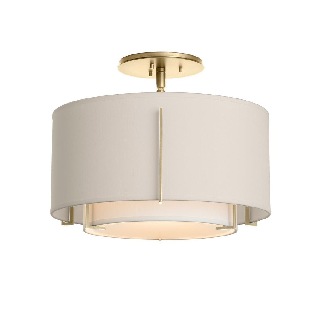 Hubbardton Forge Canada - 126501-SKT-86-SF1099-SE1590 - One Light Semi-Flush Mount - Exos - Modern Brass