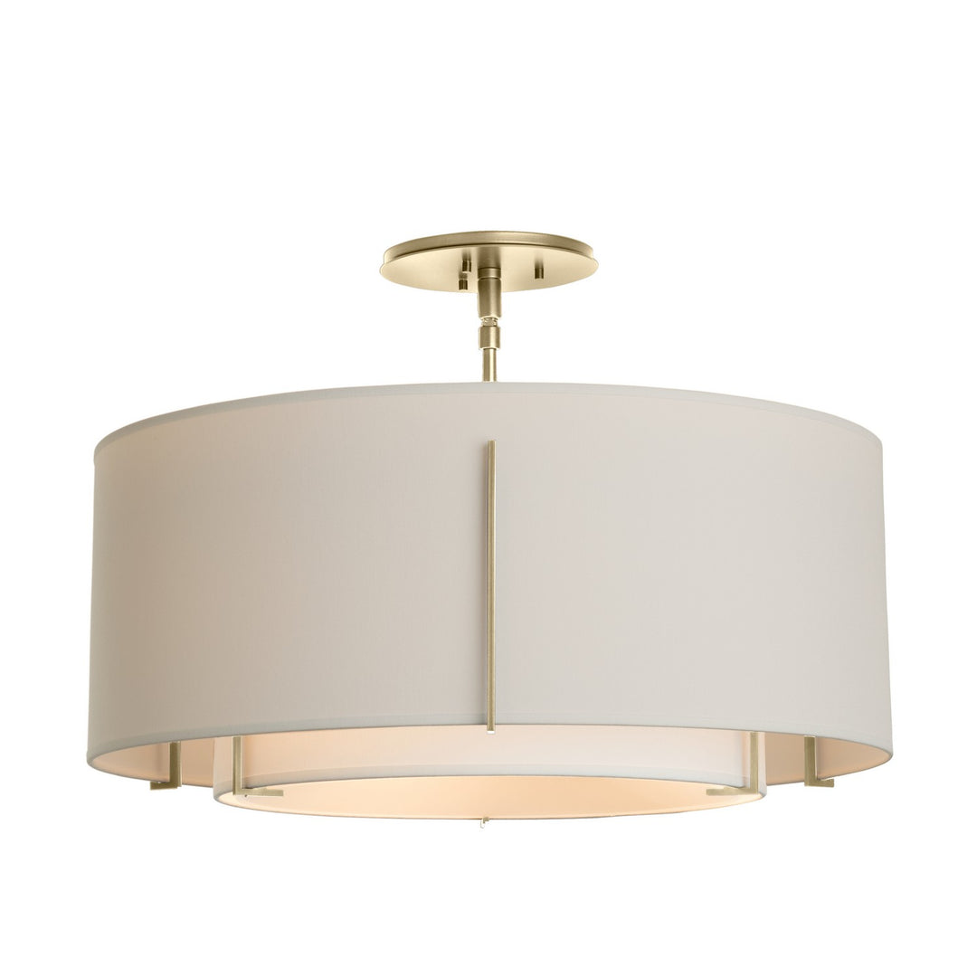Hubbardton Forge Canada - 126503-SKT-86-SF1590-SE2290 - Three Light Semi Flush Mount - Exos - Modern Brass