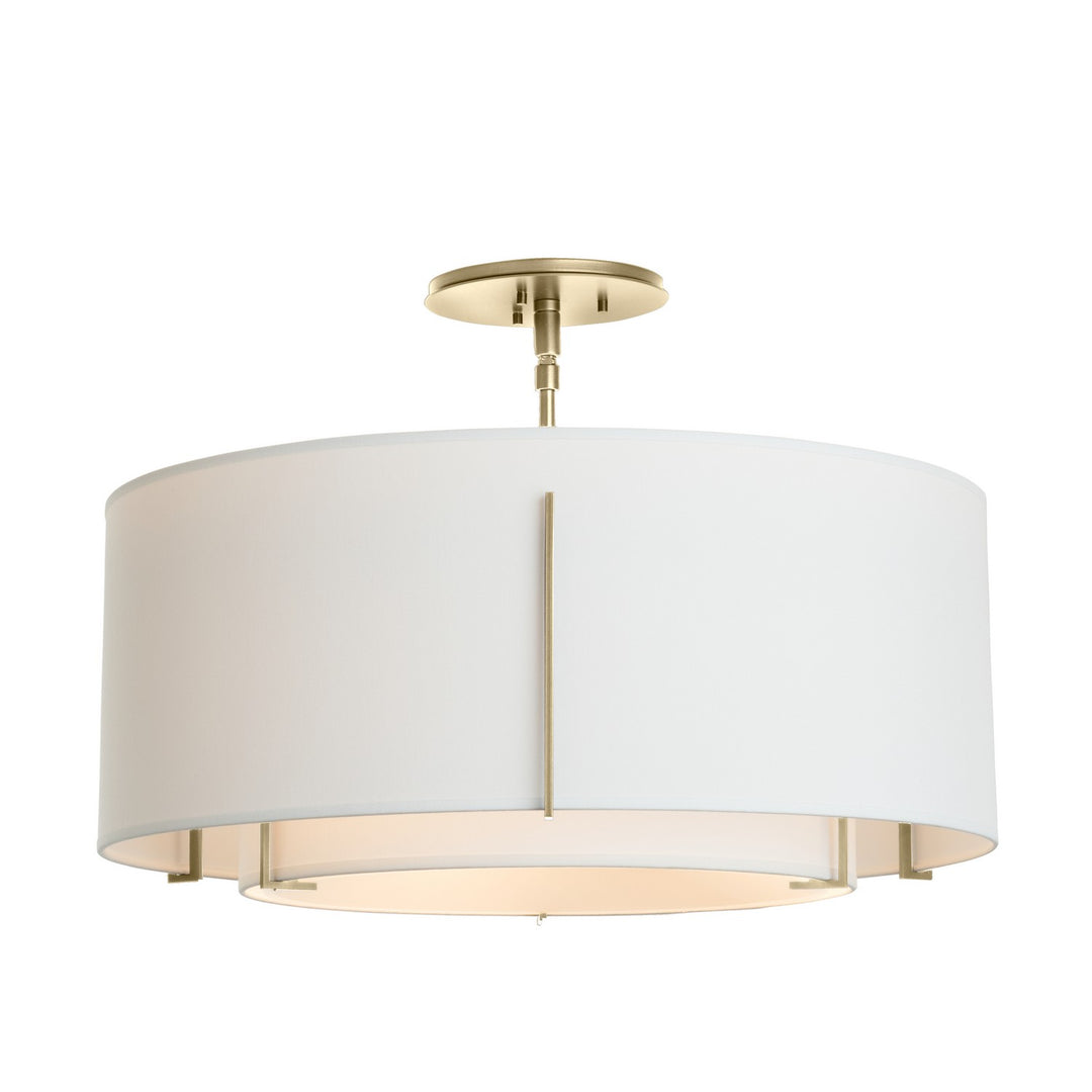 Hubbardton Forge Canada - 126503-SKT-86-SF1590-SF2290 - Three Light Semi Flush Mount - Exos - Modern Brass
