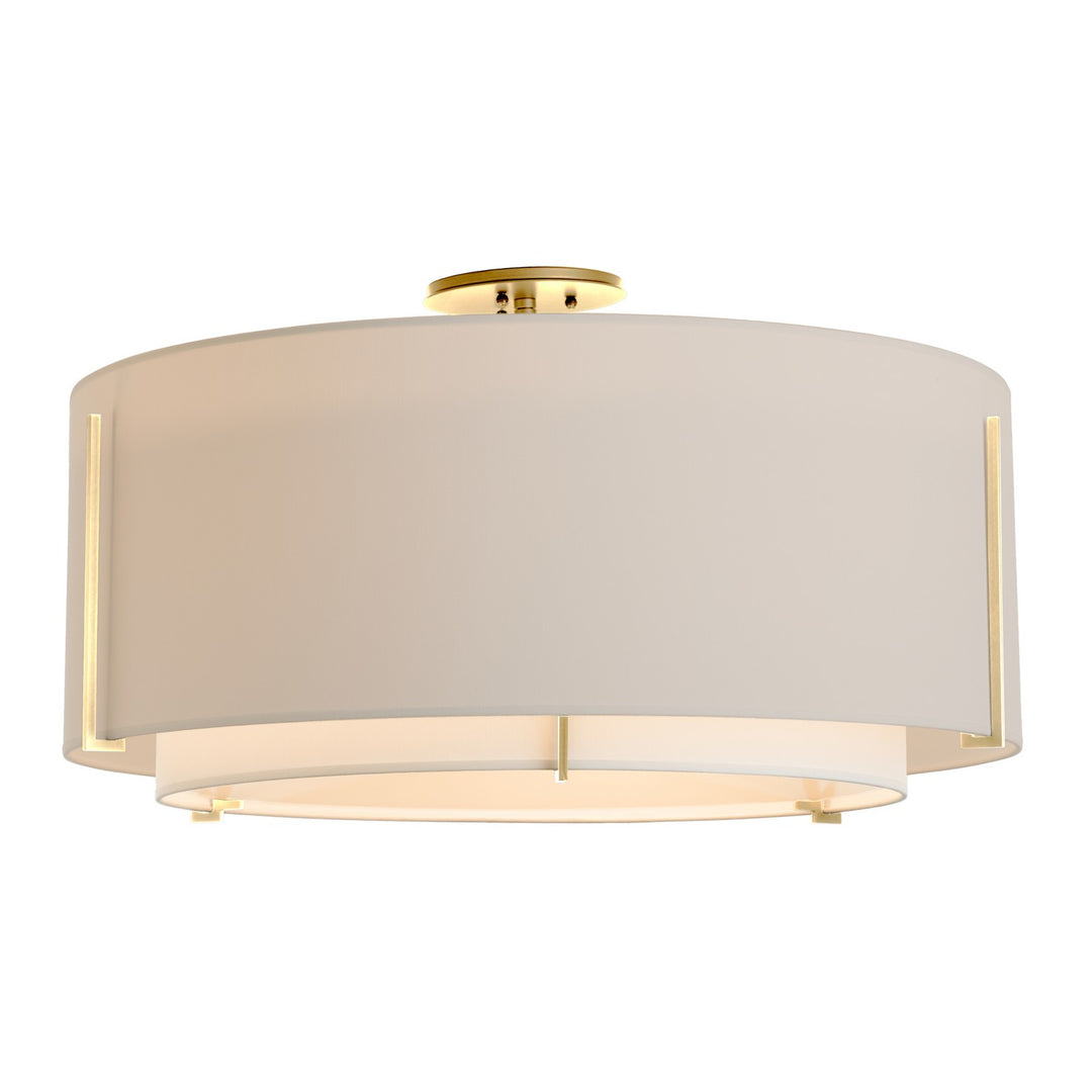 Hubbardton Forge Canada - 126505-SKT-86-SF2290-SE2899 - Three Light Semi Flush Mount - Exos - Modern Brass