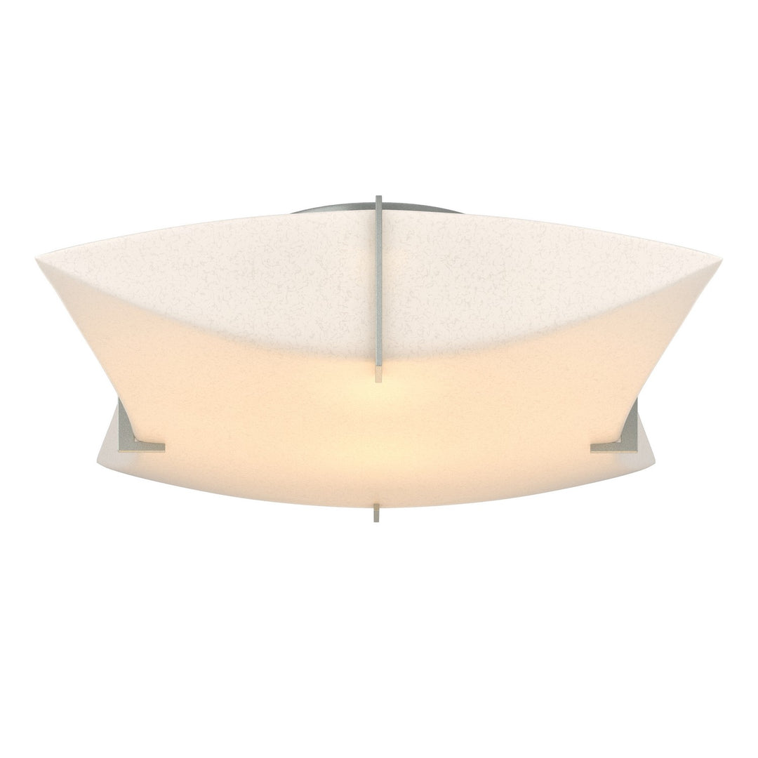 Bento Two Light Semi-Flush Mount in Vintage Platinum - available from The Lighting Shoppe, trusted by Canadian homeowners