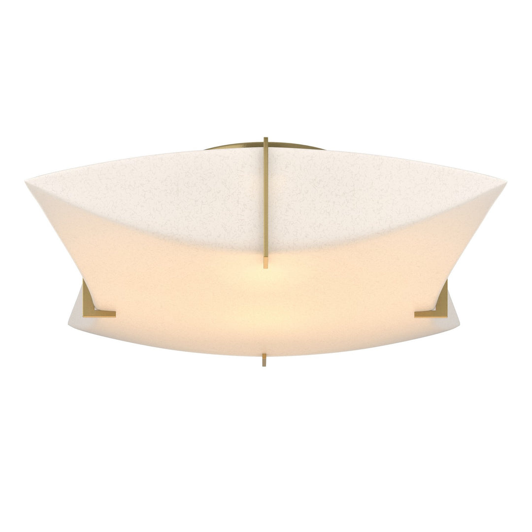 Hubbardton Forge Canada - 126620-SKT-86-SH1999 - Two Light Semi-Flush Mount - Bento - Modern Brass