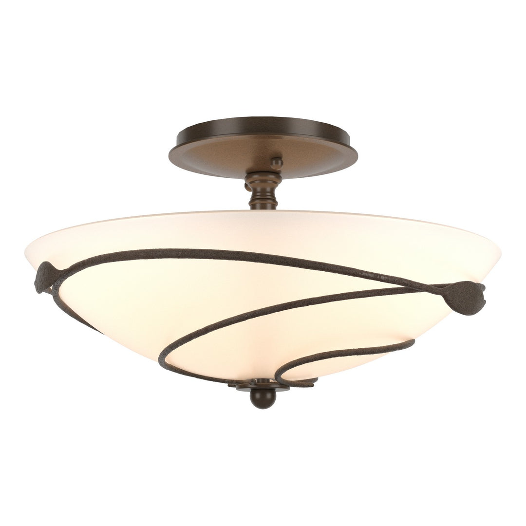 Leaf Two Light Semi-Flush Mount in Bronze - available from The Lighting Shoppe, trusted by Canadian homeowners