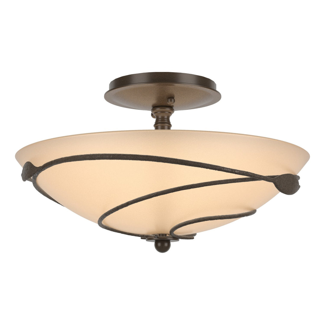 Leaf Two Light Semi-Flush Mount in Bronze - available from The Lighting Shoppe, trusted by Canadian homeowners