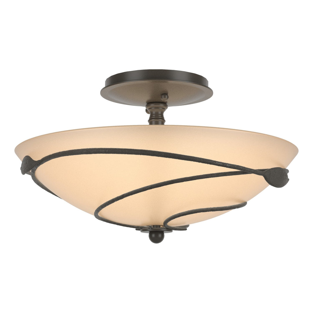 Leaf Two Light Semi-Flush Mount in Dark Smoke - available from The Lighting Shoppe, trusted by Canadian homeowners