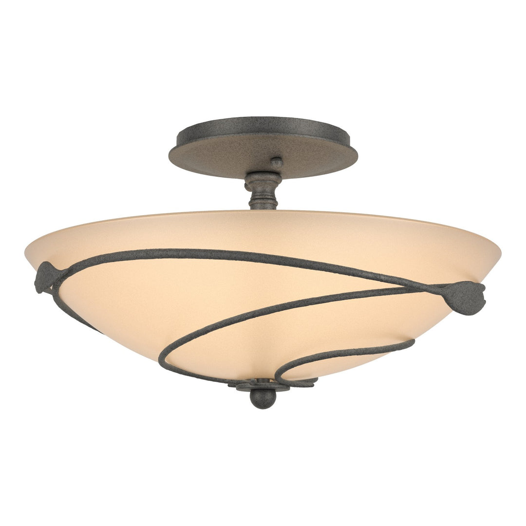 Leaf Two Light Semi-Flush Mount in Natural Iron - available from The Lighting Shoppe, trusted by Canadian homeowners