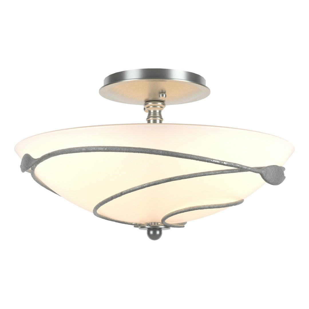 Hubbardton Forge Canada - 126712-SKT-82-GG0048 - Two Light Semi-Flush Mount - Leaf - Vintage Platinum