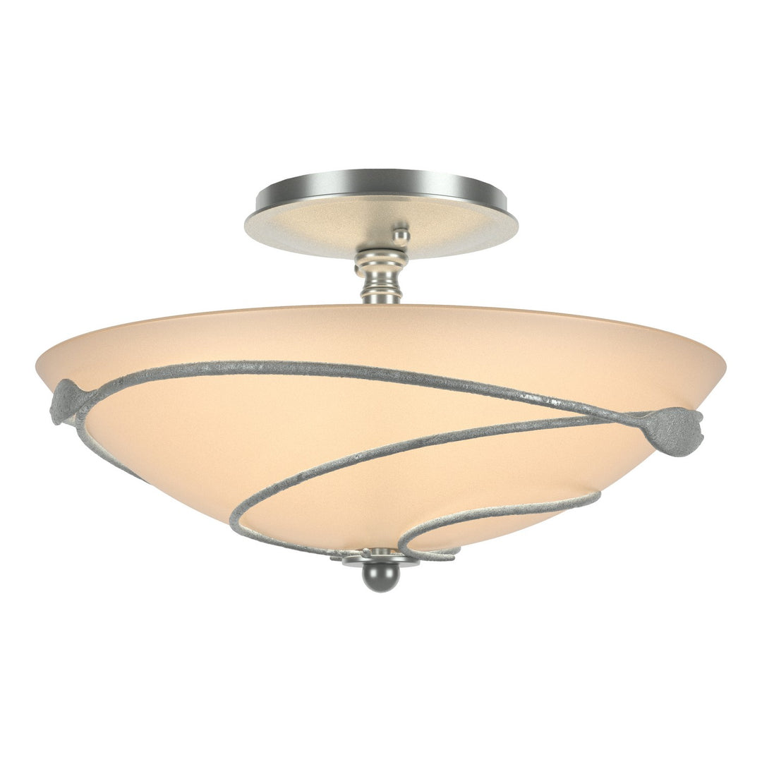 Leaf Two Light Semi-Flush Mount in Vintage Platinum - available from The Lighting Shoppe, trusted by Canadian homeowners