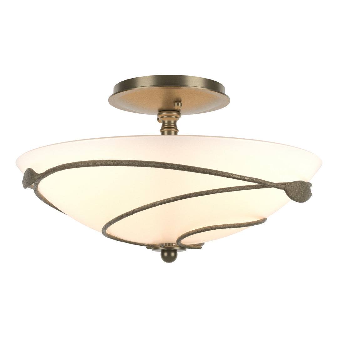 Leaf Two Light Semi-Flush Mount in Soft Gold - available from The Lighting Shoppe, trusted by Canadian homeowners