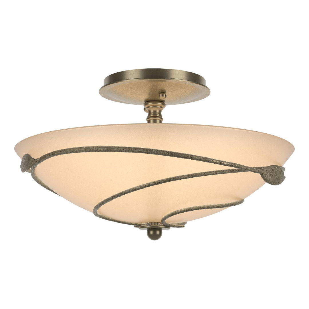 Leaf Two Light Semi-Flush Mount in Soft Gold - available from The Lighting Shoppe, trusted by Canadian homeowners