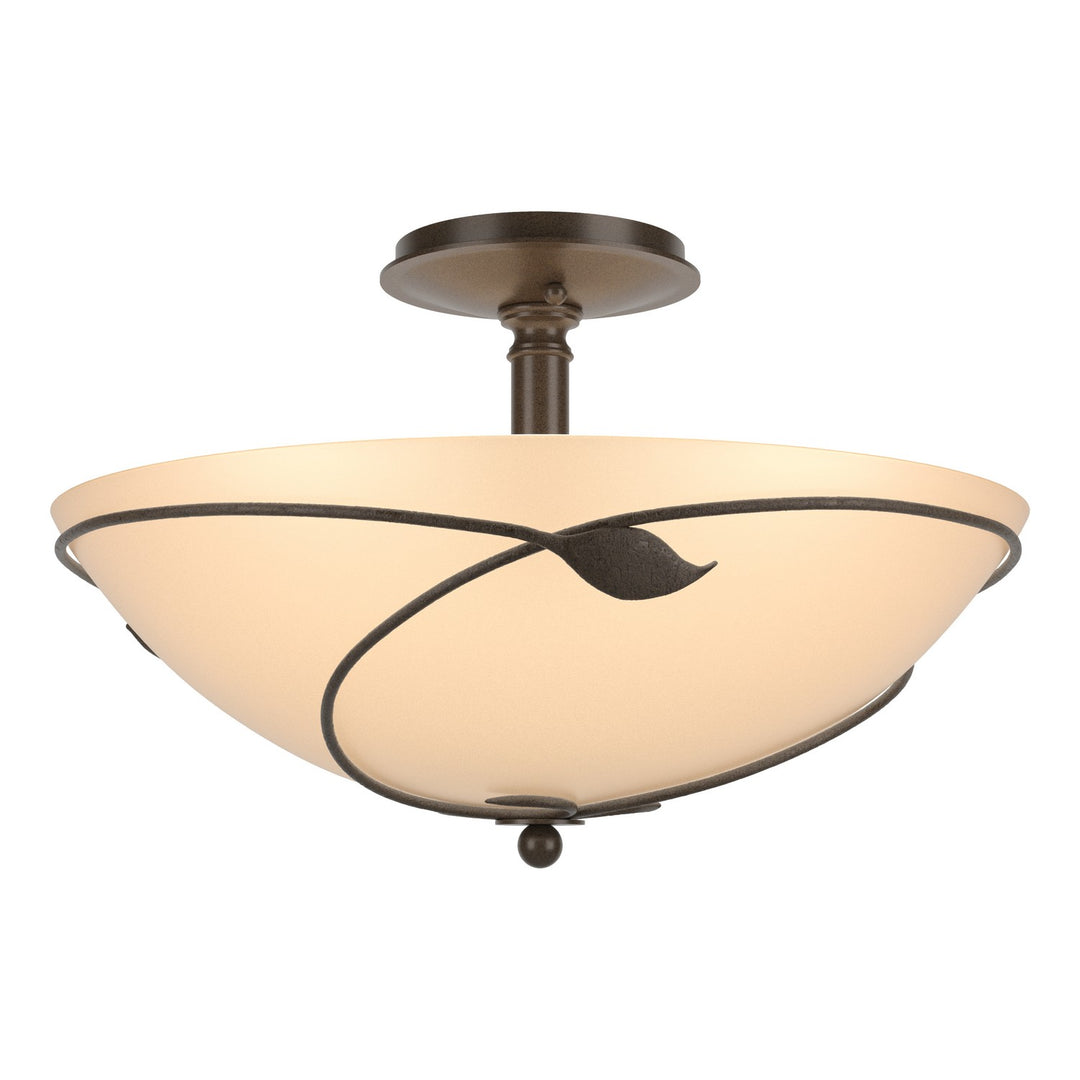 Hubbardton Forge Canada - 126732-SKT-05-SS0052 - Three Light Semi-Flush Mount - Leaf - Bronze