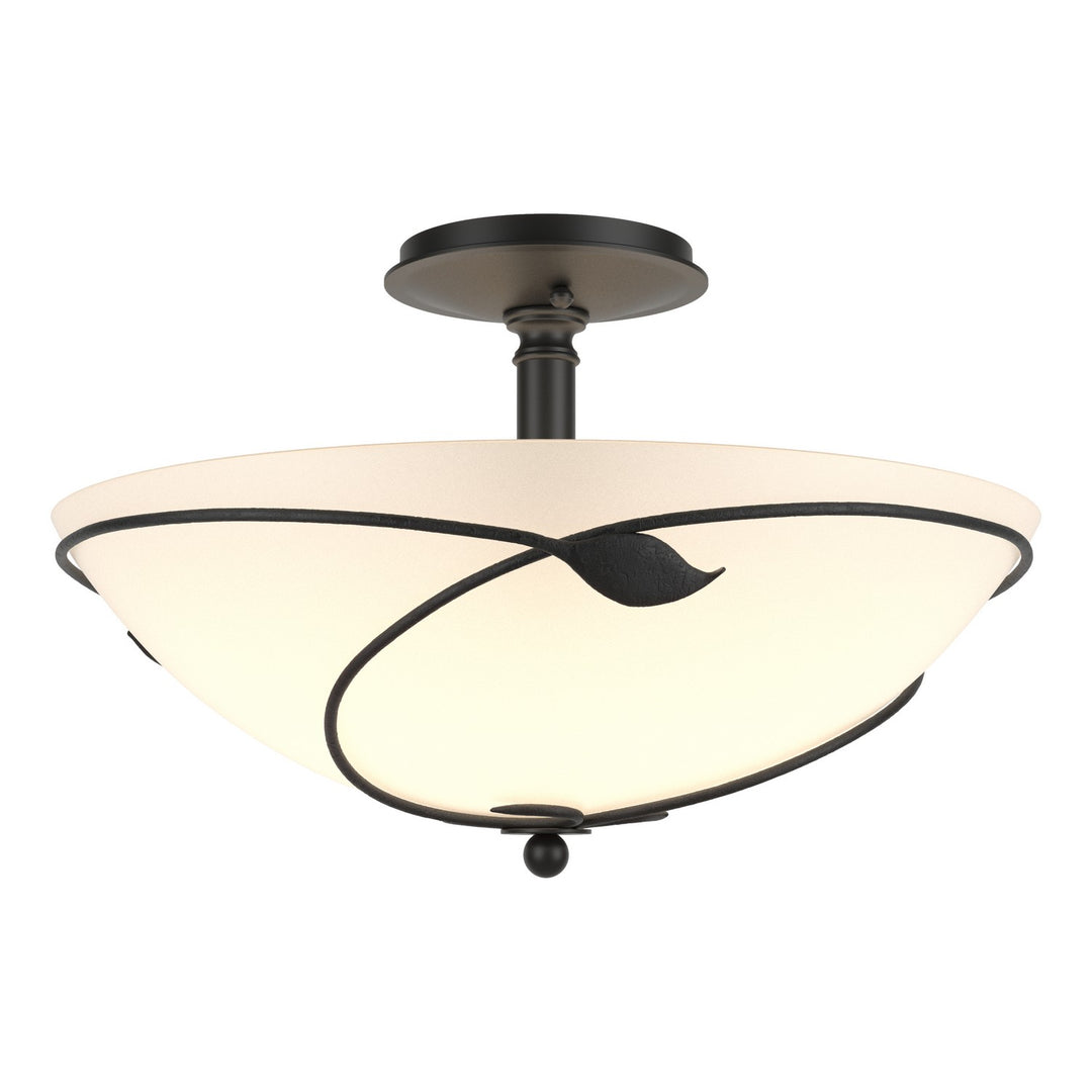 Hubbardton Forge Canada - 126732-SKT-10-GG0052 - Three Light Semi-Flush Mount - Leaf - Black