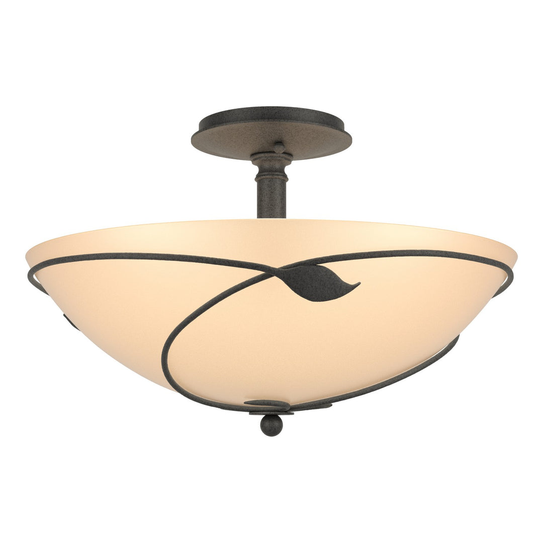 Leaf Three Light Semi-Flush Mount in Natural Iron - available from The Lighting Shoppe, trusted by Canadian homeowners