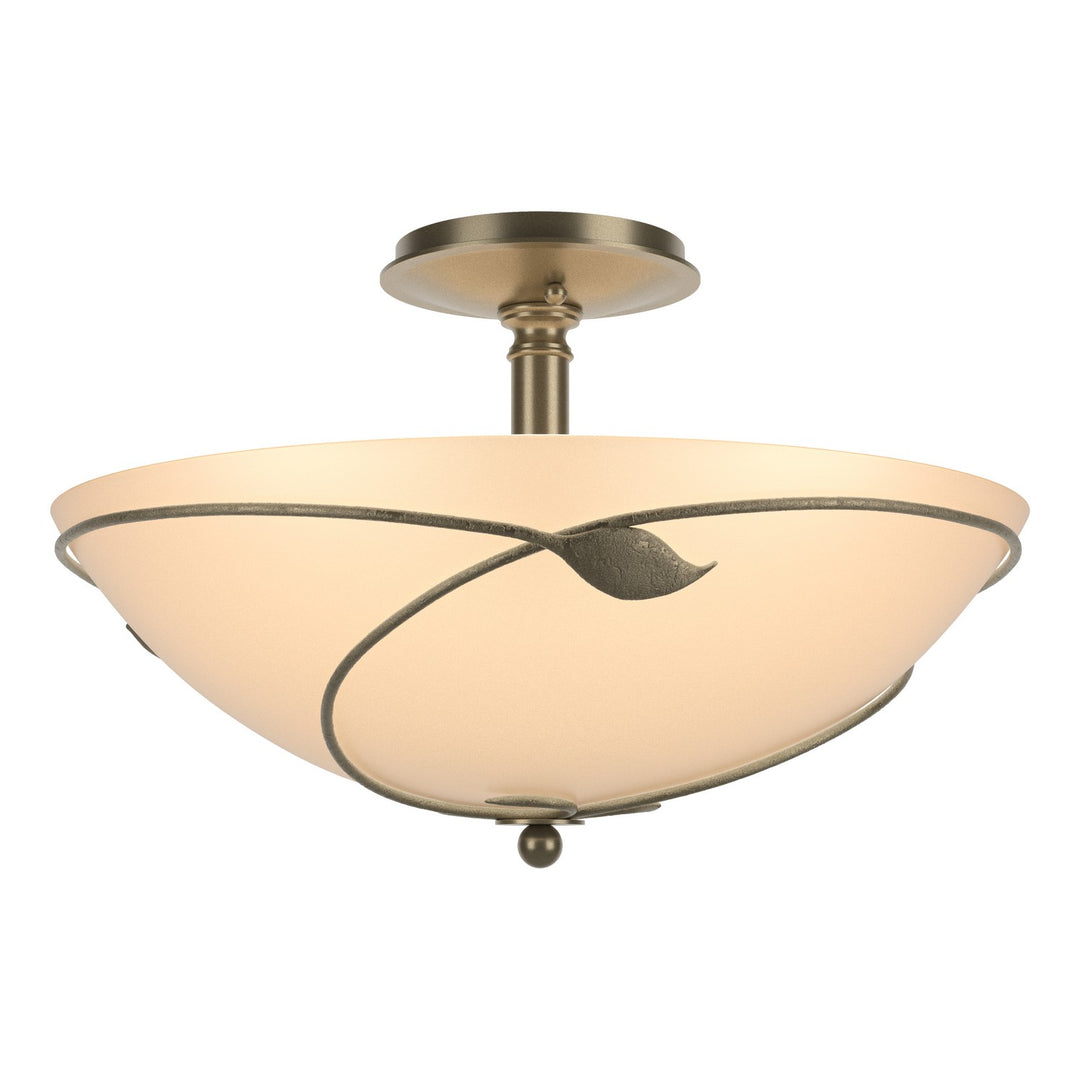 Hubbardton Forge Canada - 126732-SKT-84-SS0052 - Three Light Semi-Flush Mount - Leaf - Soft Gold
