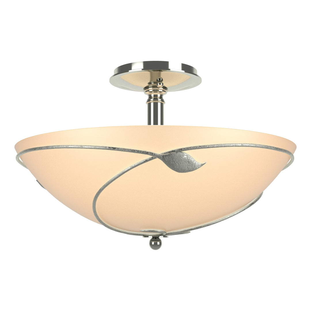 Hubbardton Forge Canada - 126732-SKT-85-SS0052 - Three Light Semi-Flush Mount - Leaf - Sterling