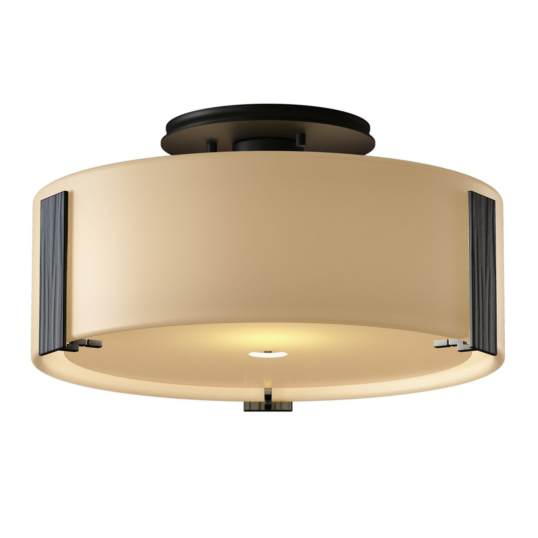 Impressions One Light Semi-Flush Mount in Black - available from The Lighting Shoppe, trusted by Canadian homeowners