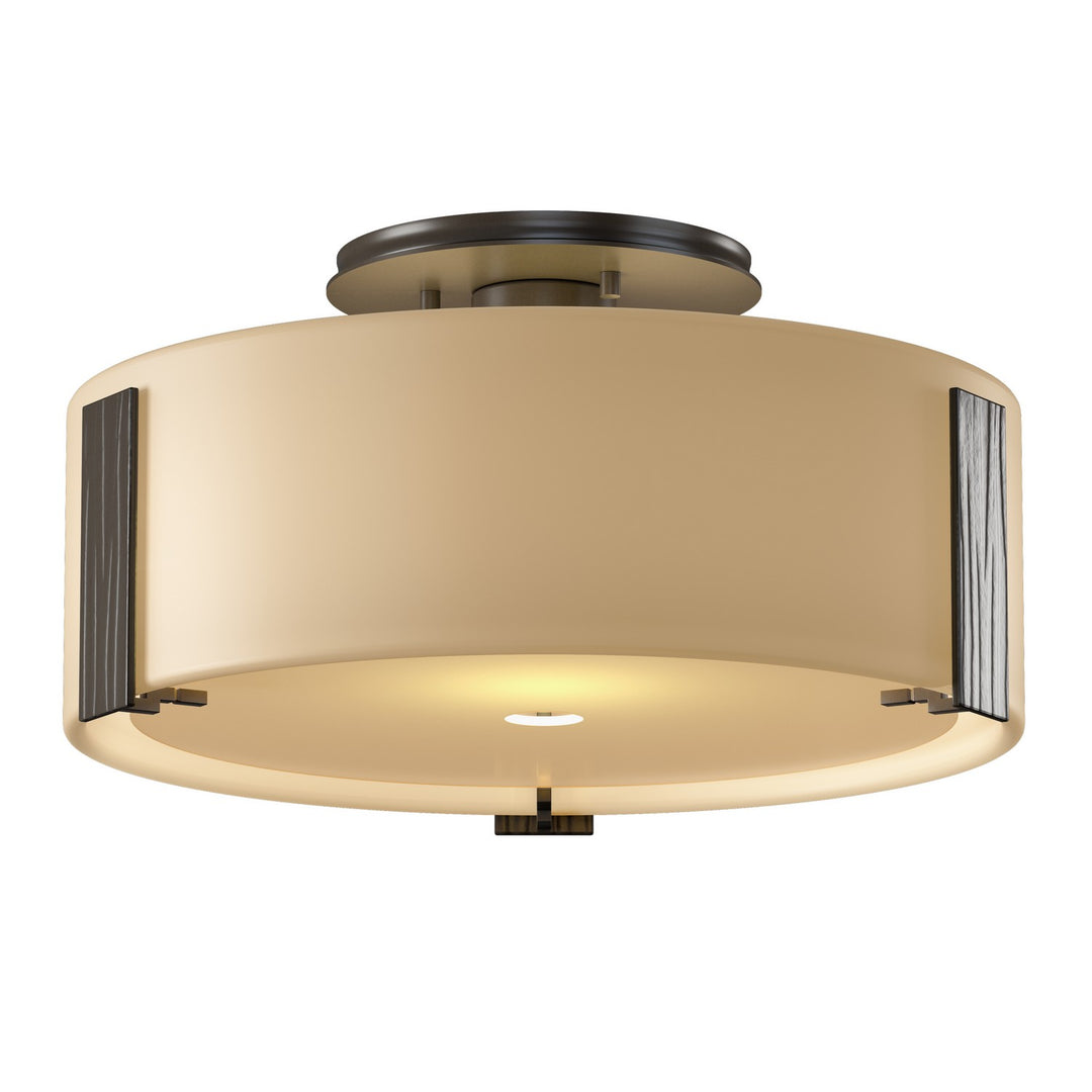 Hubbardton Forge Canada - 126753-SKT-14-GG0218 - One Light Semi-Flush Mount - Impressions - Oil Rubbed Bronze