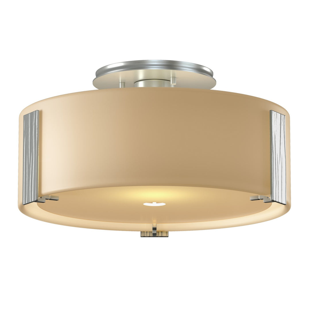 Hubbardton Forge Canada - 126753-SKT-82-GG0218 - One Light Semi-Flush Mount - Impressions - Vintage Platinum