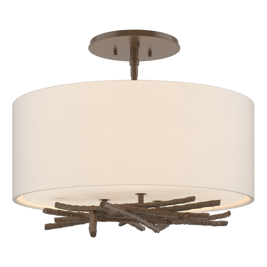 Hubbardton Forge Canada - 127660-SKT-05-SE1505 - Three Light Semi-Flush Mount - Brindille - Bronze
