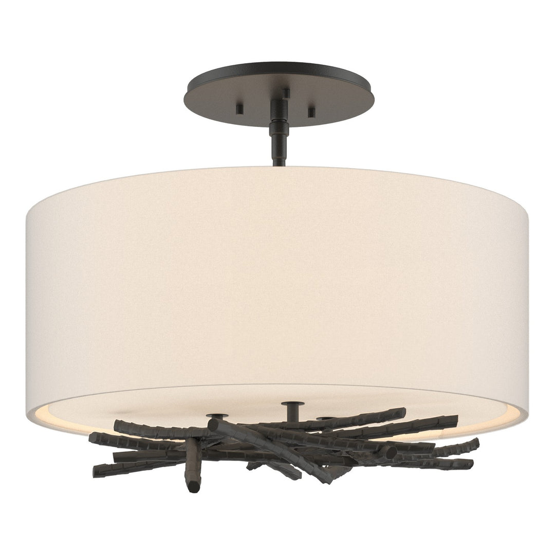 Hubbardton Forge Canada - 127660-SKT-10-SE1505 - Three Light Semi-Flush Mount - Brindille - Black