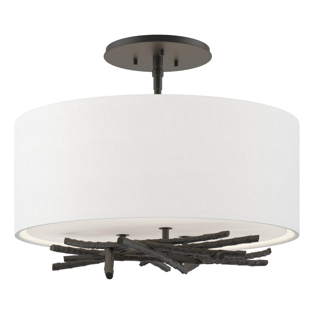Hubbardton Forge Canada - 127660-SKT-10-SF1505 - Three Light Semi-Flush Mount - Brindille - Black