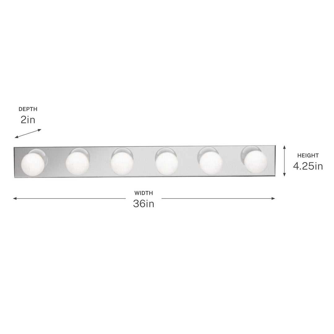 Kichler Canada - 626CH - Six Light Linear Bath - Chrome