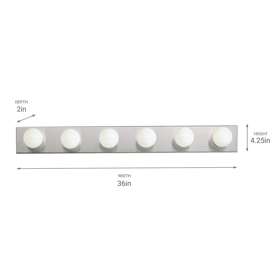 Kichler Canada - 626NI - Six Light Linear Bath - Brushed Nickel