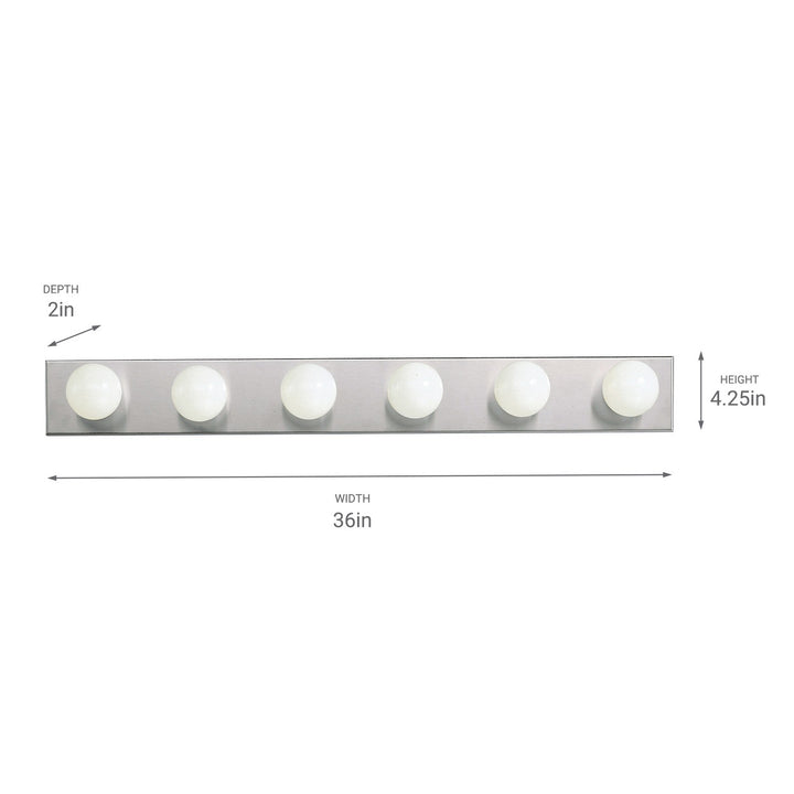 Kichler Canada - 626NI - Six Light Linear Bath - Brushed Nickel