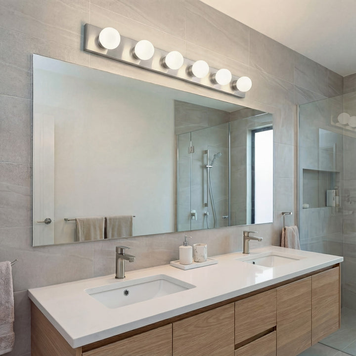 Kichler Canada - 626NI - Six Light Linear Bath - Brushed Nickel