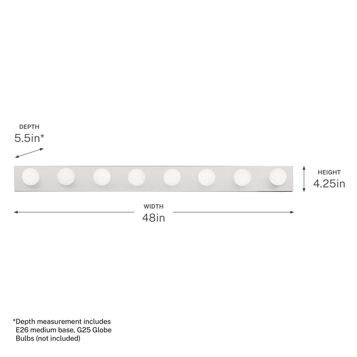 Kichler Canada - 628CH - Eight Light Linear Bath - Chrome
