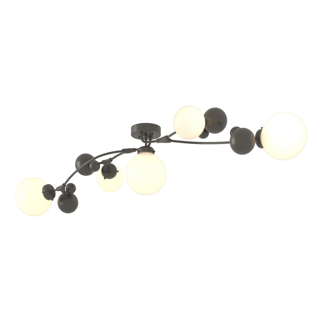 Hubbardton Forge Canada - 128715-SKT-07-GG0639 - Five Light Semi-Flush Mount - Sprig - Dark Smoke