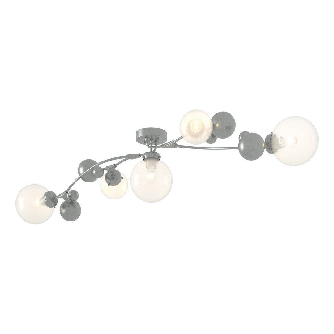 Hubbardton Forge Canada - 128715-SKT-82-WF0639 - Five Light Semi-Flush Mount - Sprig - Vintage Platinum