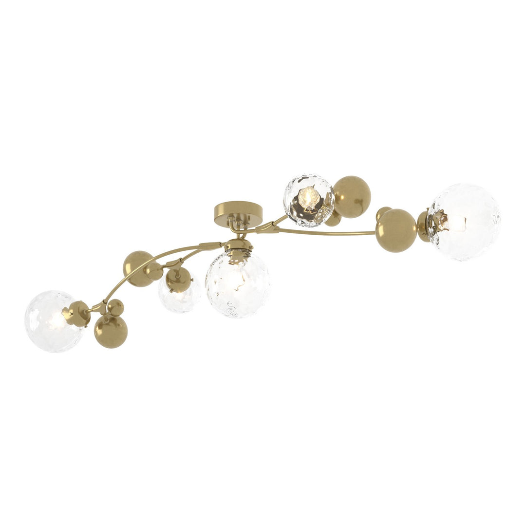 Sprig Five Light Semi-Flush Mount in Modern Brass - available from The Lighting Shoppe, trusted by Canadian homeowners
