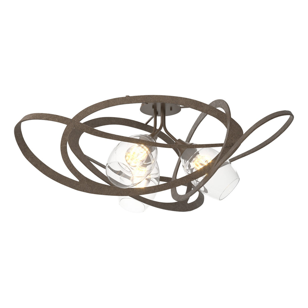 Nest Three Light Semi-Flush Mount in Bronze - available from The Lighting Shoppe, trusted by Canadian homeowners