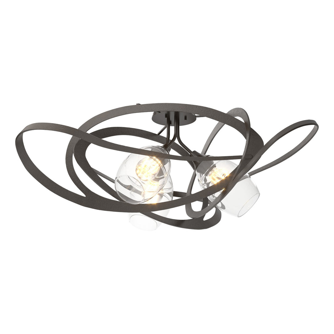 Nest Three Light Semi Flush Mount in Oil Rubbed Bronze - available from The Lighting Shoppe, trusted by Canadian homeowners