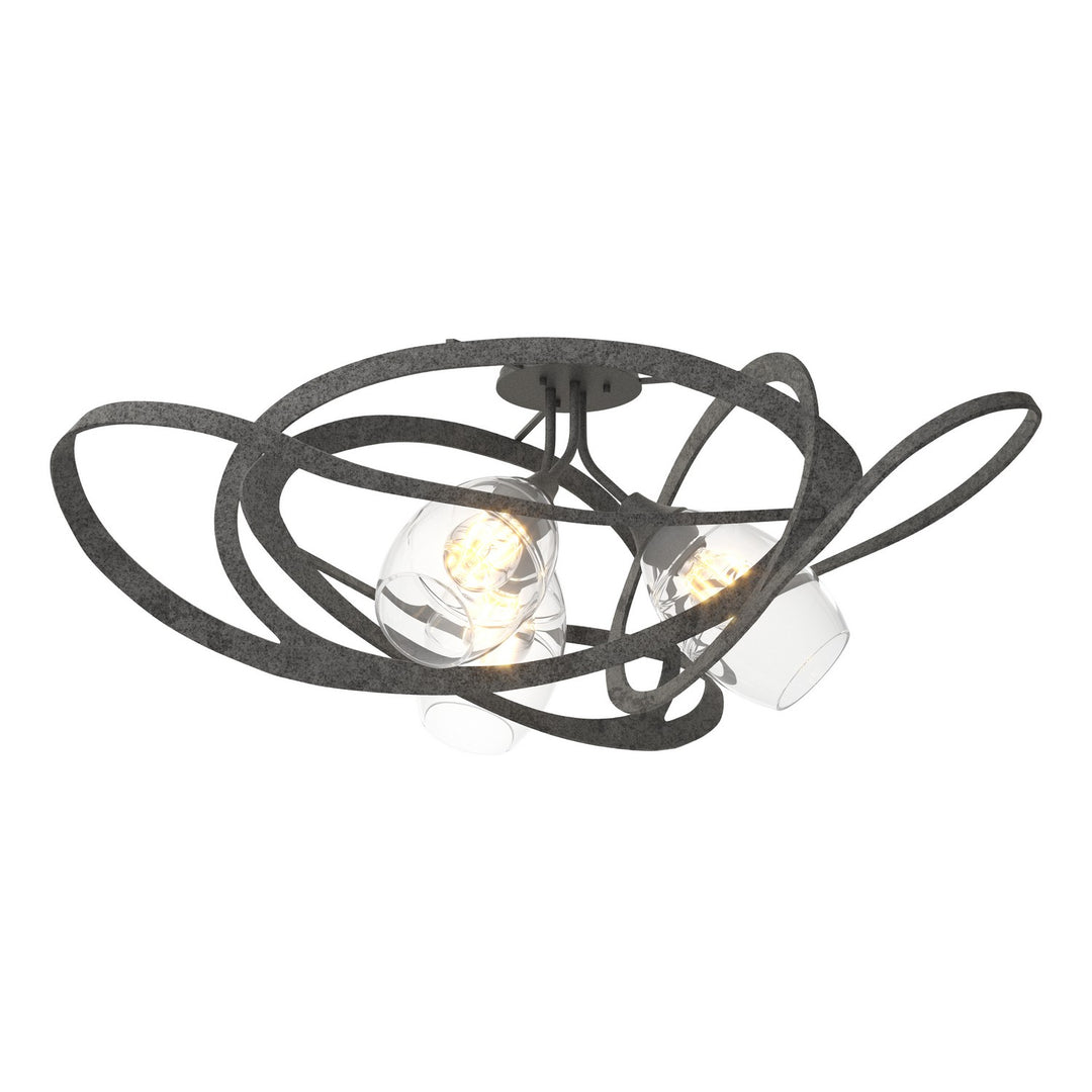 Hubbardton Forge Canada - 128720-SKT-20-ZM0621 - Three Light Semi-Flush Mount - Nest - Natural Iron