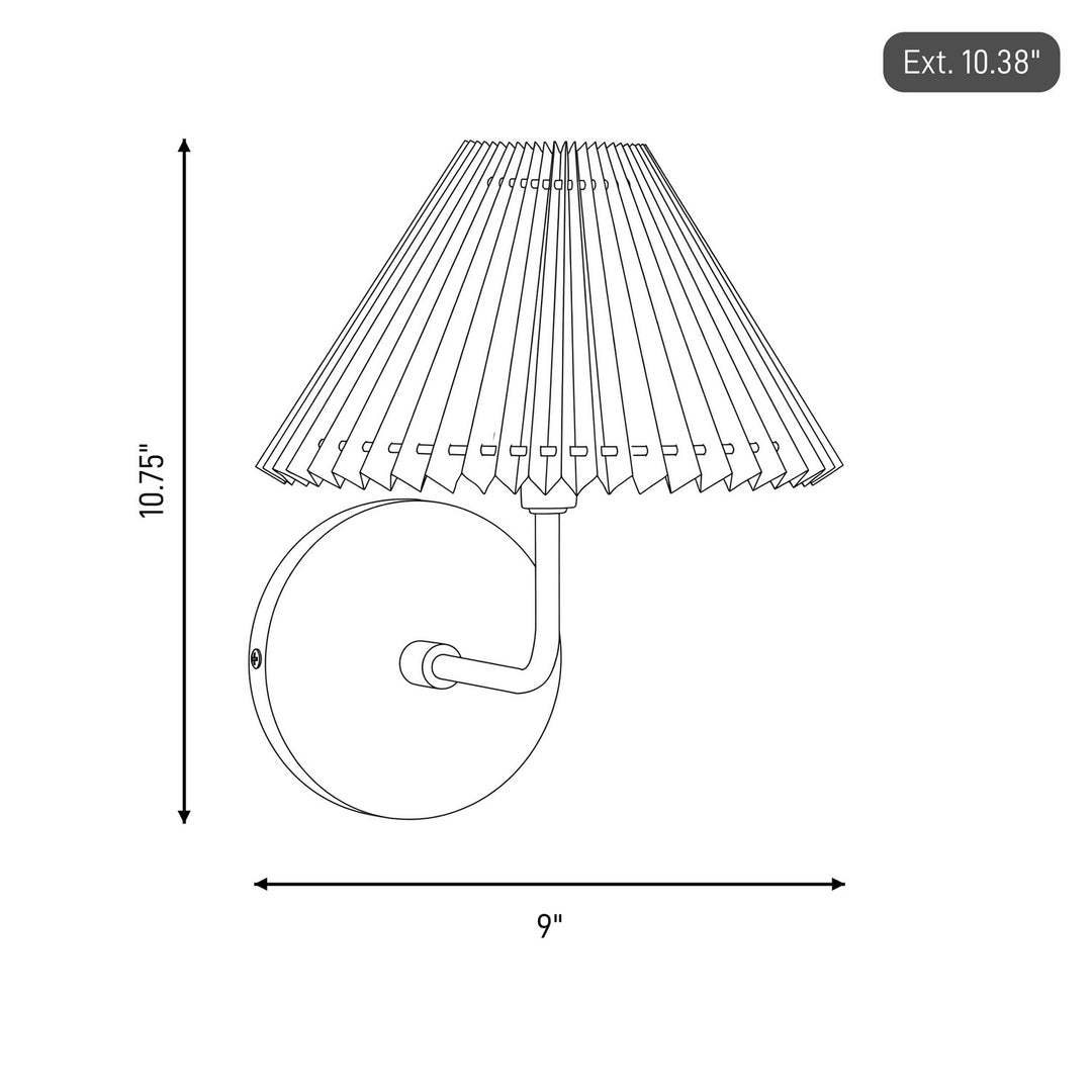 Meridian - M90105MBK - One Light Wall Sconce - Matte Black