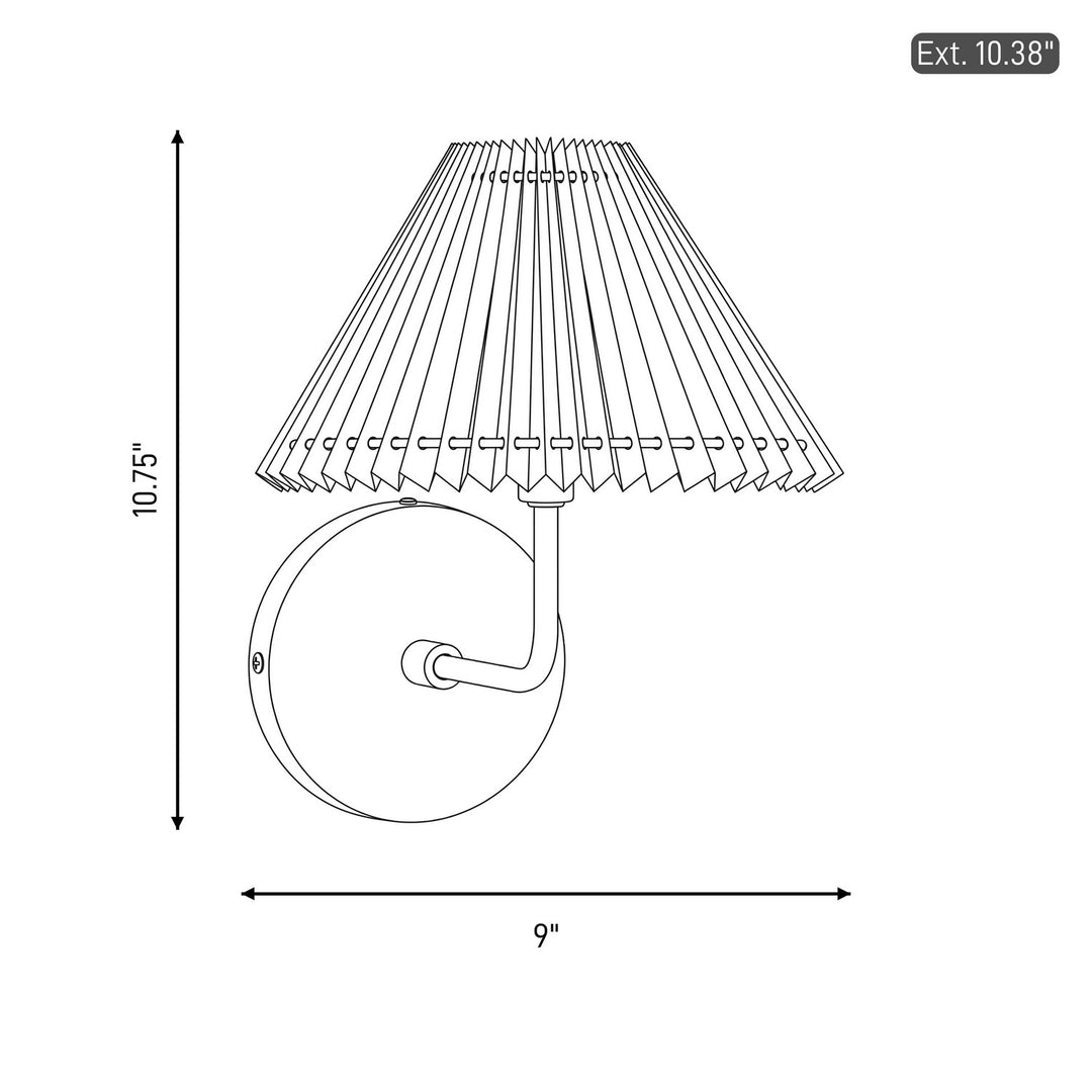 Meridian - M90105NB - One Light Wall Sconce - Natural Brass