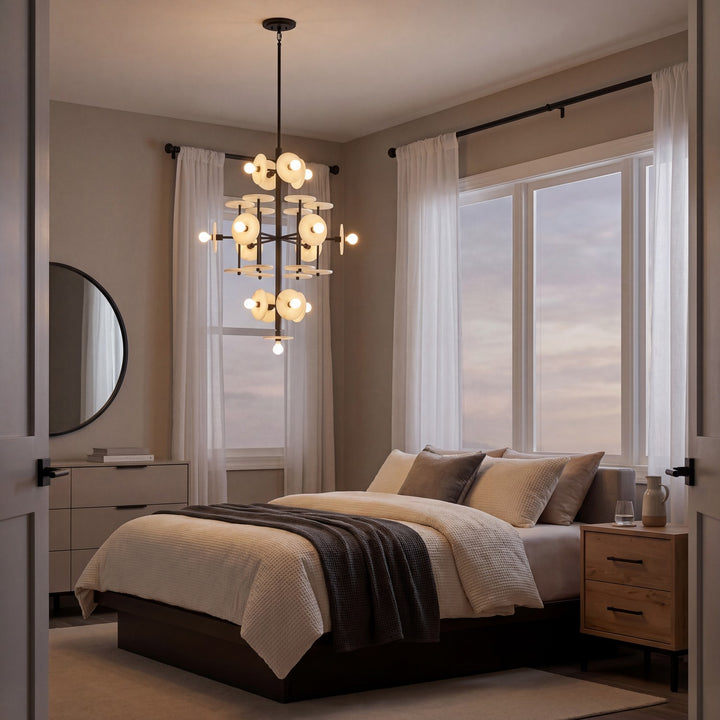Savoy House - 1-1592-15-50 - 15 Light Chandelier - Amani - Black Cashmere