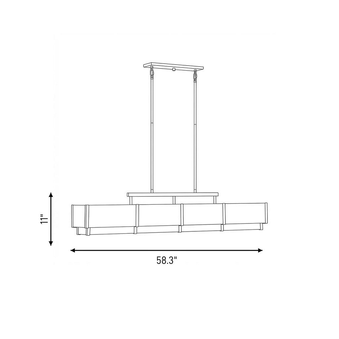 Savoy House - 1-2332-8-50 - Eight Light Linear Chandelier - Orleans - Black Cashmere