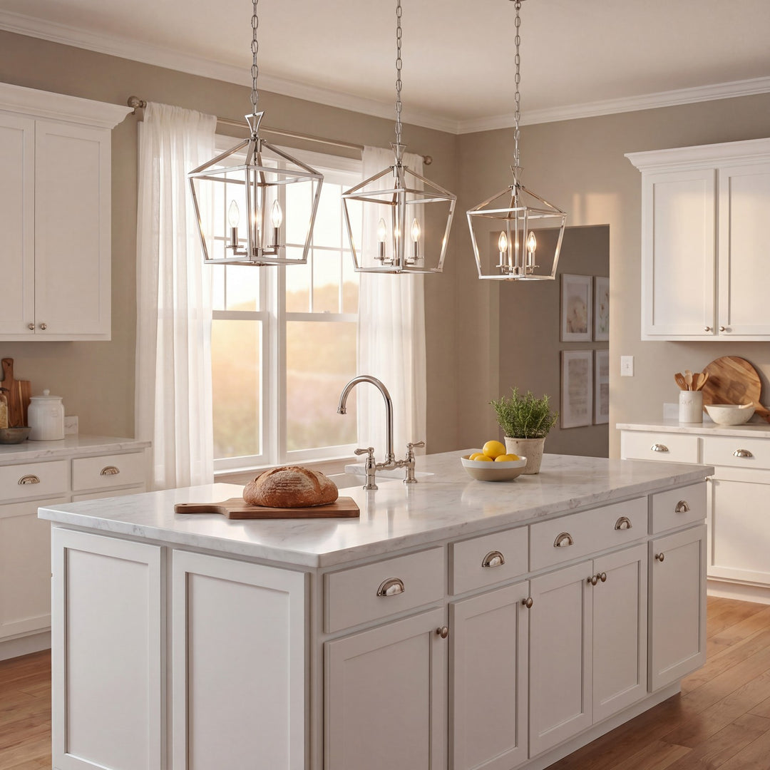 Savoy House - 3-420-3-109 - Three Light Pendant - Townsend - Polished Nickel