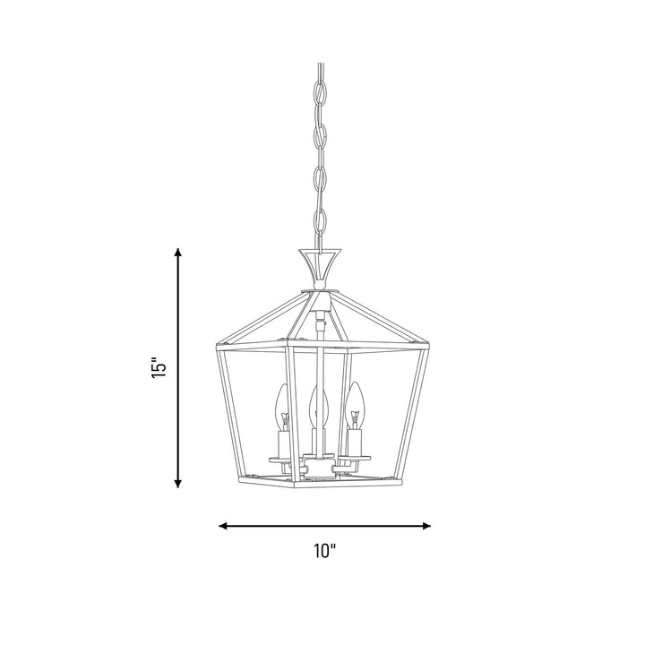 Savoy House - 3-420-3-109 - Three Light Pendant - Townsend - Polished Nickel