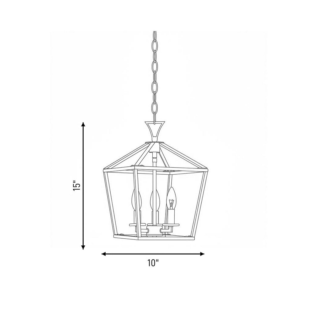 Savoy House - 3-420-3-322 - Three Light Pendant - Townsend - Warm Brass