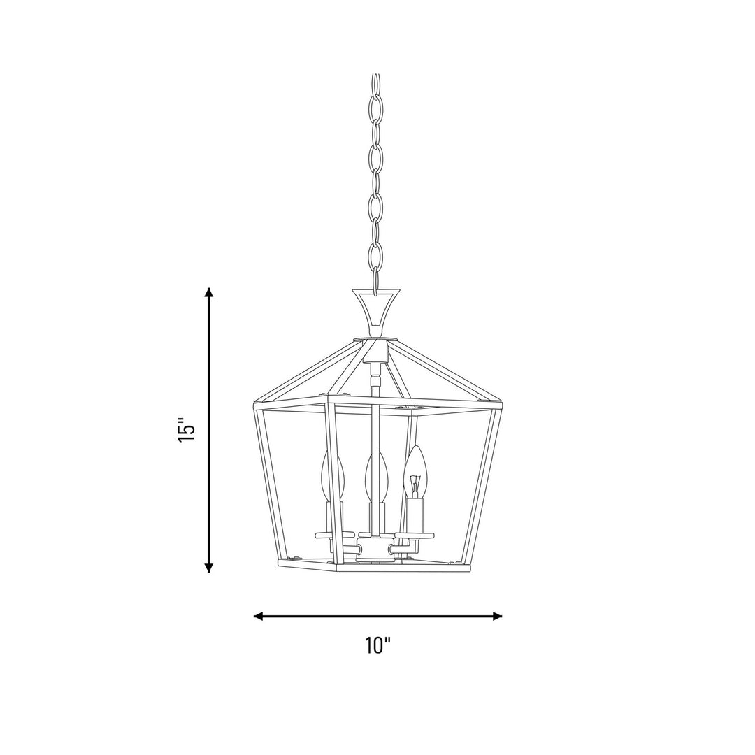 Savoy House - 3-420-3-322 - Three Light Pendant - Townsend - Warm Brass