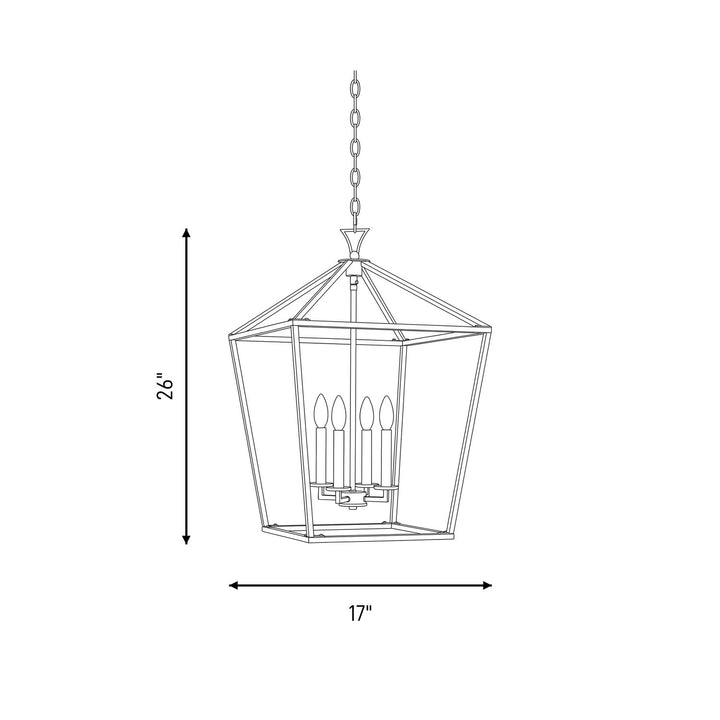 Savoy House - 3-421-4-109 - Four Light Pendant - Townsend - Polished Nickel