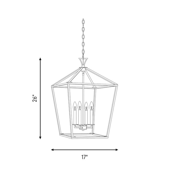 Savoy House - 3-421-4-322 - Four Light Pendant - Townsend - Warm Brass