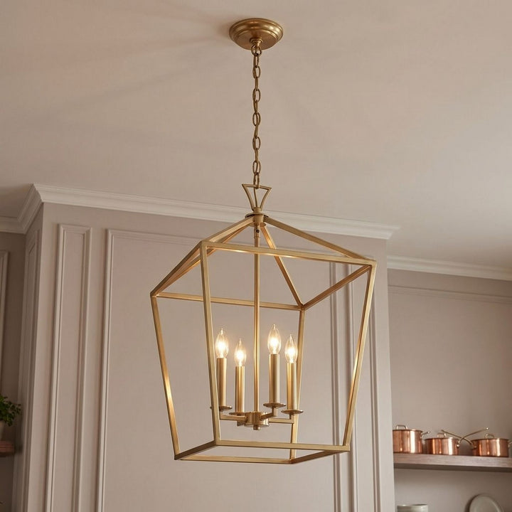 Savoy House - 3-421-4-322 - Four Light Pendant - Townsend - Warm Brass